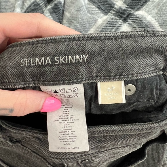 Michael Michael Kors Women's Selma High-Rise Straight-Leg Skinny Jeans Charcoal - Picture 7 of 8